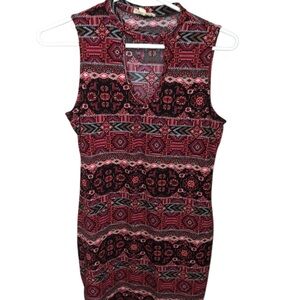 Ultra Flirt Geometric Tank Dress